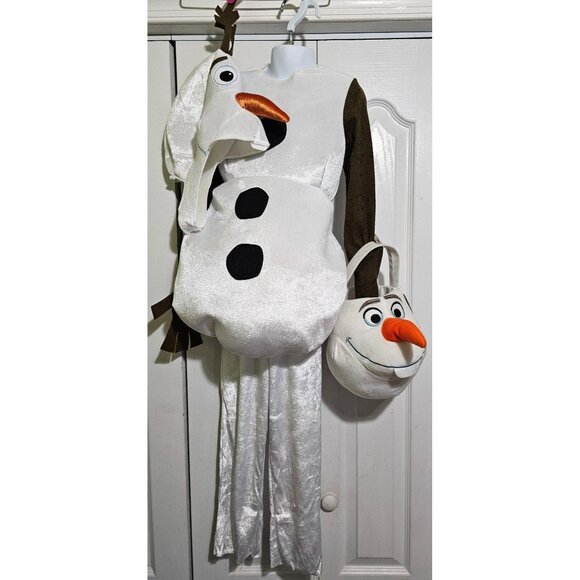 Frozen Olaf Costume Snowman Toddler Halloween Candy Trick or Treat Basket 4-6